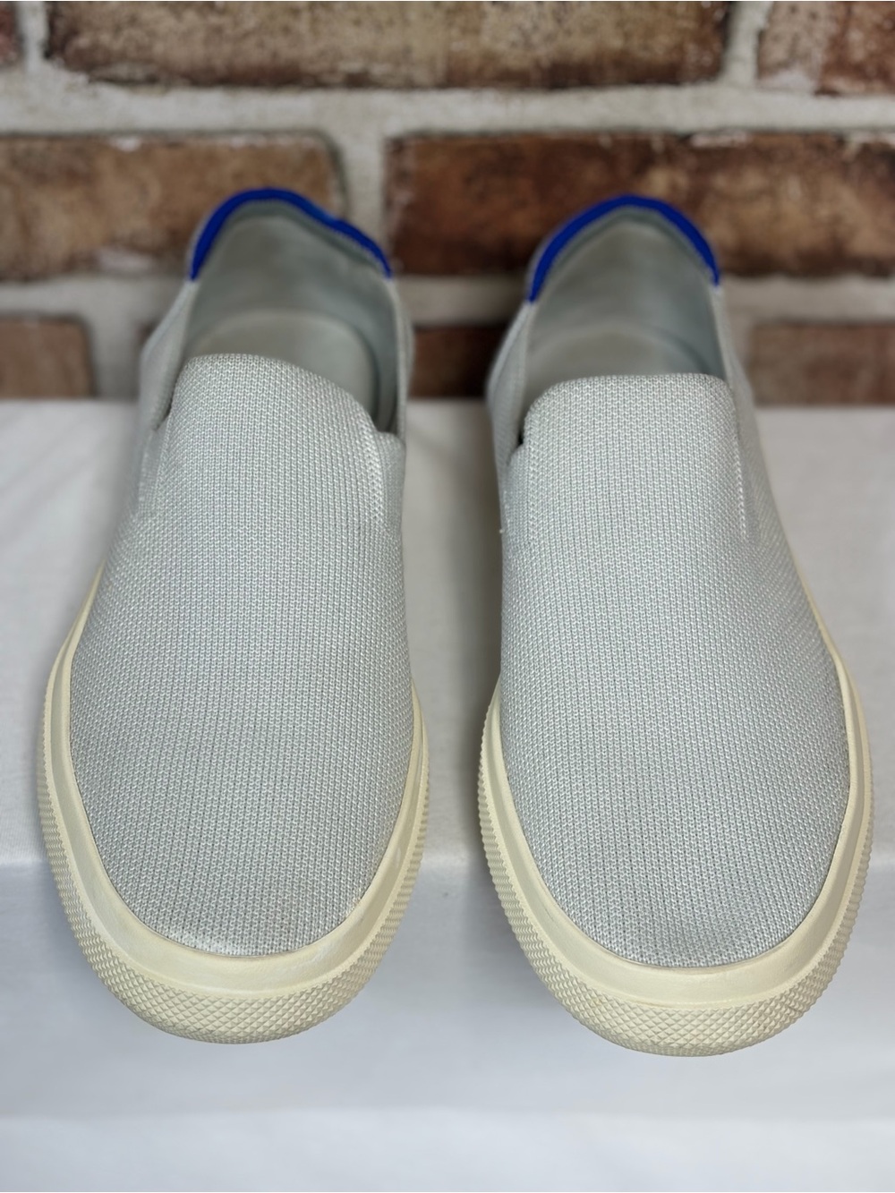 Rothys Original Slip On Sneakers Womens 7.5 Mens 6 Gray Knit Washable Shoes